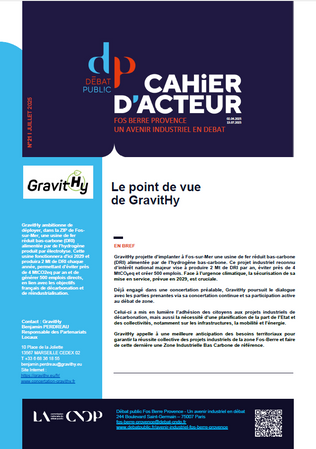 La cahier d'acteur de GravitHy versé au débat public de zone